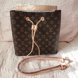 Brown & Tan Bucket Purse